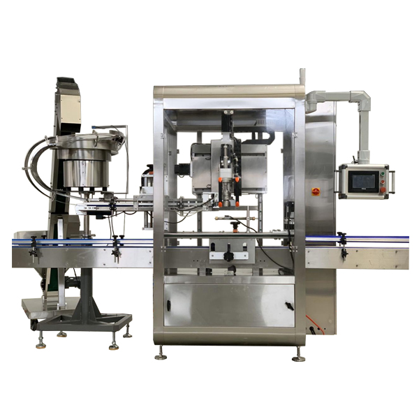 Macchina per serraggio tappi a braccio automatico